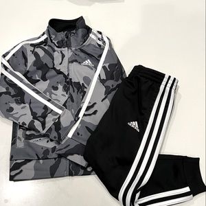 Adidas Tracksuit Camo Black Grey Boys 3T